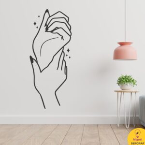 Manos uñas vinilos decorativos para salones de manicuría