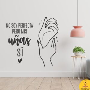 Frase manicura uñas vinilo para salon de uñas