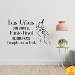 Las uñas vinilo decorativo para pared y vidrieras de salon de uñas