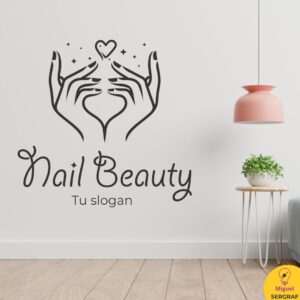 Nail Beauty vinilo para centro de estética