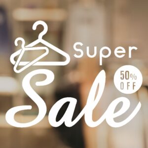 sale hasta 50% off vinilo promocional para liquidación comercios