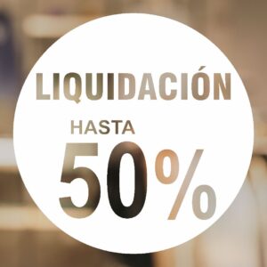 Vinilo con diseño de liquidación para vidrieras comerciales