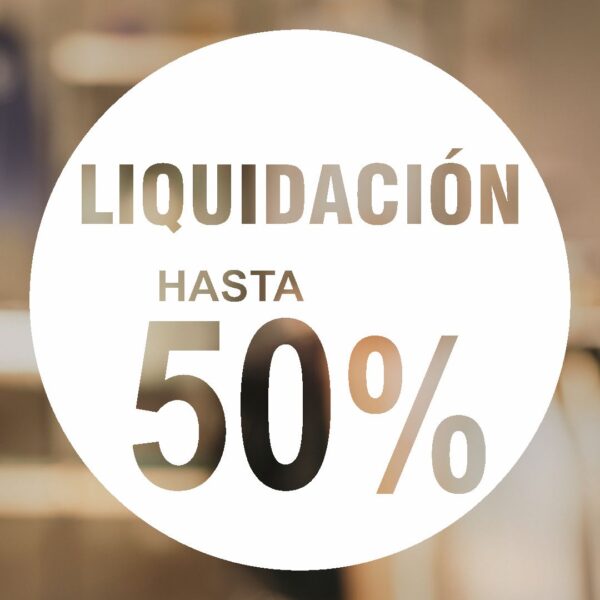 Vinilo con diseño de liquidación para vidrieras comerciales
