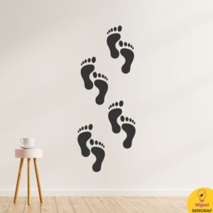 Vinilos de pies decorativos para consultorio de podología