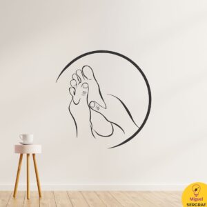 Vinilo decorativo para pared de consultorios de podología