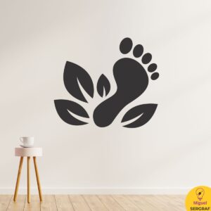 Cuidado natural de los pies. Decora tu salón de podología con vinilos deco para paredes.