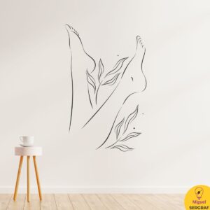 Piernas cuidadas vinilo decorativo para podología.