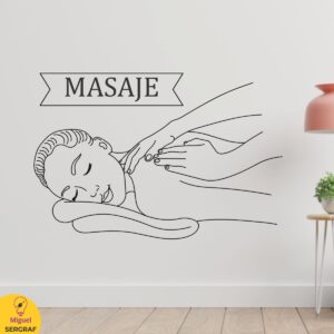 Masaje vinilo. Decora tu centro de estética con vinilos decorativos de masajes y spa.