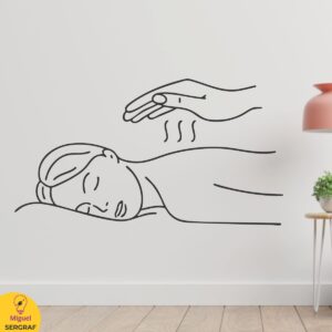 Vinilos decorativos con modelos de masajes y reiki.