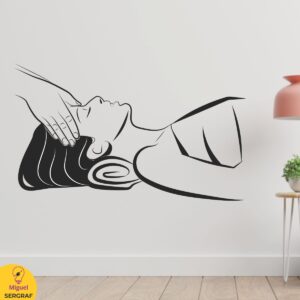 Para salas de masajes y spa, hermoso vinilo decorativo para pared. Decora tu centro de estética.