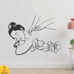 Vinilo para decorar centros de estética. Masajes y spa.