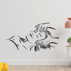 Decoración de paredes en centros de estética y spa con vinilos para pared.