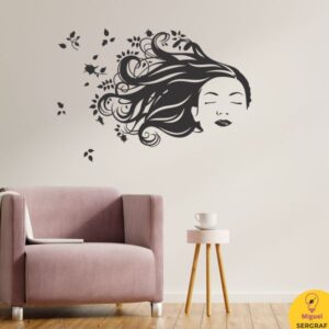 Hermoso vinilo decorativo para peluquerías.