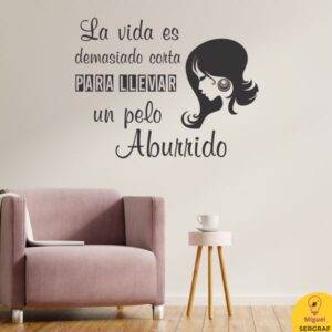 Hermoso vinilo decorativo para peluquerías
