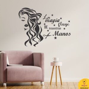 Vinilo con frase para peluquerías.