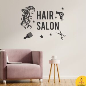Hair salón vinilo decorativo para peluquerías
