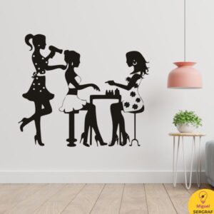 Vinilo autoadhesivo decorativo para centro de estética, manicura y spa.