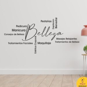 Vinilo autoadhesivo decorativo para centro de estética.