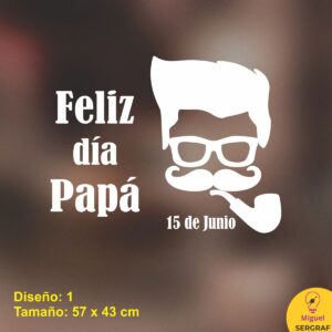 Vinilo con motivos del día del padre para vidrieras