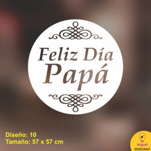 Vinilos autoadhesivos para decorar vidrieras en el día del padre