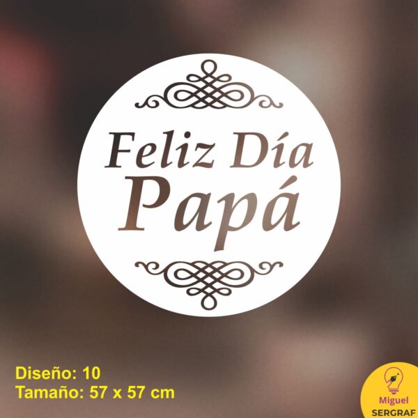 Vinilos autoadhesivos para decorar vidrieras en el día del padre