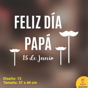 Feliz día Papá con nuestros vinilos decorativos para comercios de Córdoba Capital