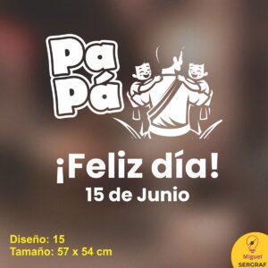 Papá feliz día vinilo deco autoadhesivo para comercios locales en córdoba capital