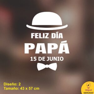 Vinilo para el día del padre decoración de vidrieras