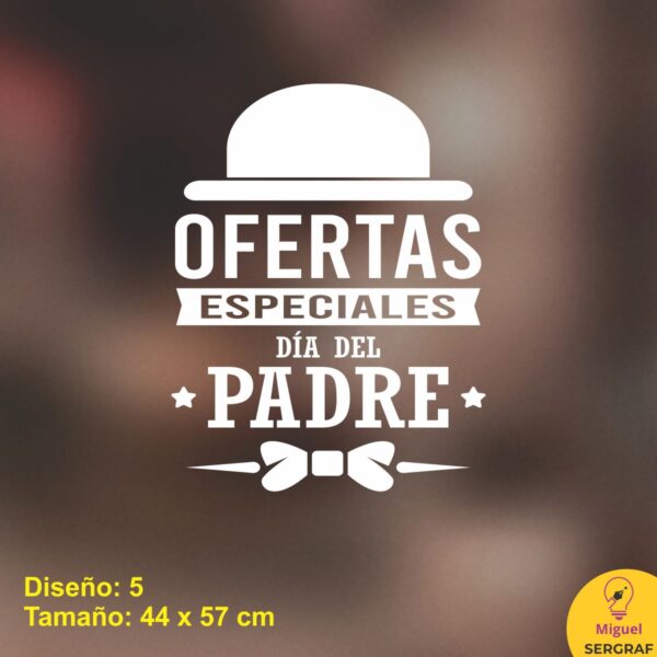 Vinilo día del padre promociona tu vidriera