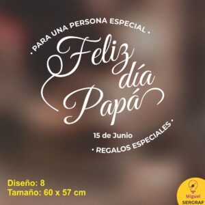 Feliz día del padre vinilos decorativos para vidrieras