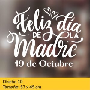 Vinilo autoadhesivo para vidrieras comerciales con motivos del día de la madre.