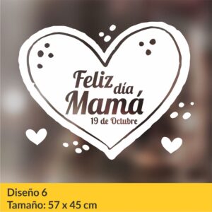 Vinilo autoadhesivo para vidrieras comerciales con motivos del día de la madre.