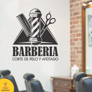 Vinilos autoadhesivos con motivos de Barberías.