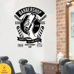 Vinilos autoadhesivos con motivos de Barberías.