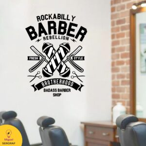Vinilos autoadhesivos con motivos de Barberías.