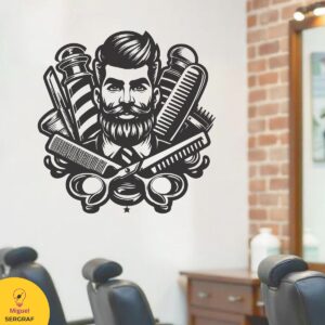 Vinilos autoadhesivos con motivos de Barberías.