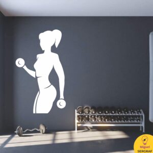 Vinilo autoadhesivos decorativos con modelos de GYM para mujeres