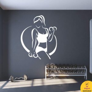 Vinilo autoadhesivos decorativos con modelos de GYM para mujeres